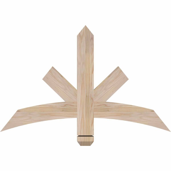 Ekena Millwork Alberta Smooth Timber Gable Bracket, Douglas Fir, 36"W x 23"H x 1 1/2"D x 3 1/2"F, 15/12 Pitch GBW036X23X0204ALB00SDF - main